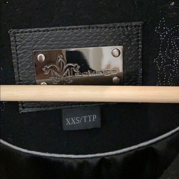 MACKAGE Wool Peacoat XXS, black with leather trim - Picture 4 of 10